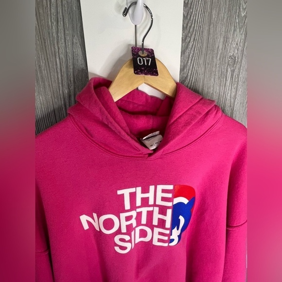017. Chicago Cubs “The North Side” Cubby Bear Pink Hoodie 2X (missing drawstring - Picture 5 of 6